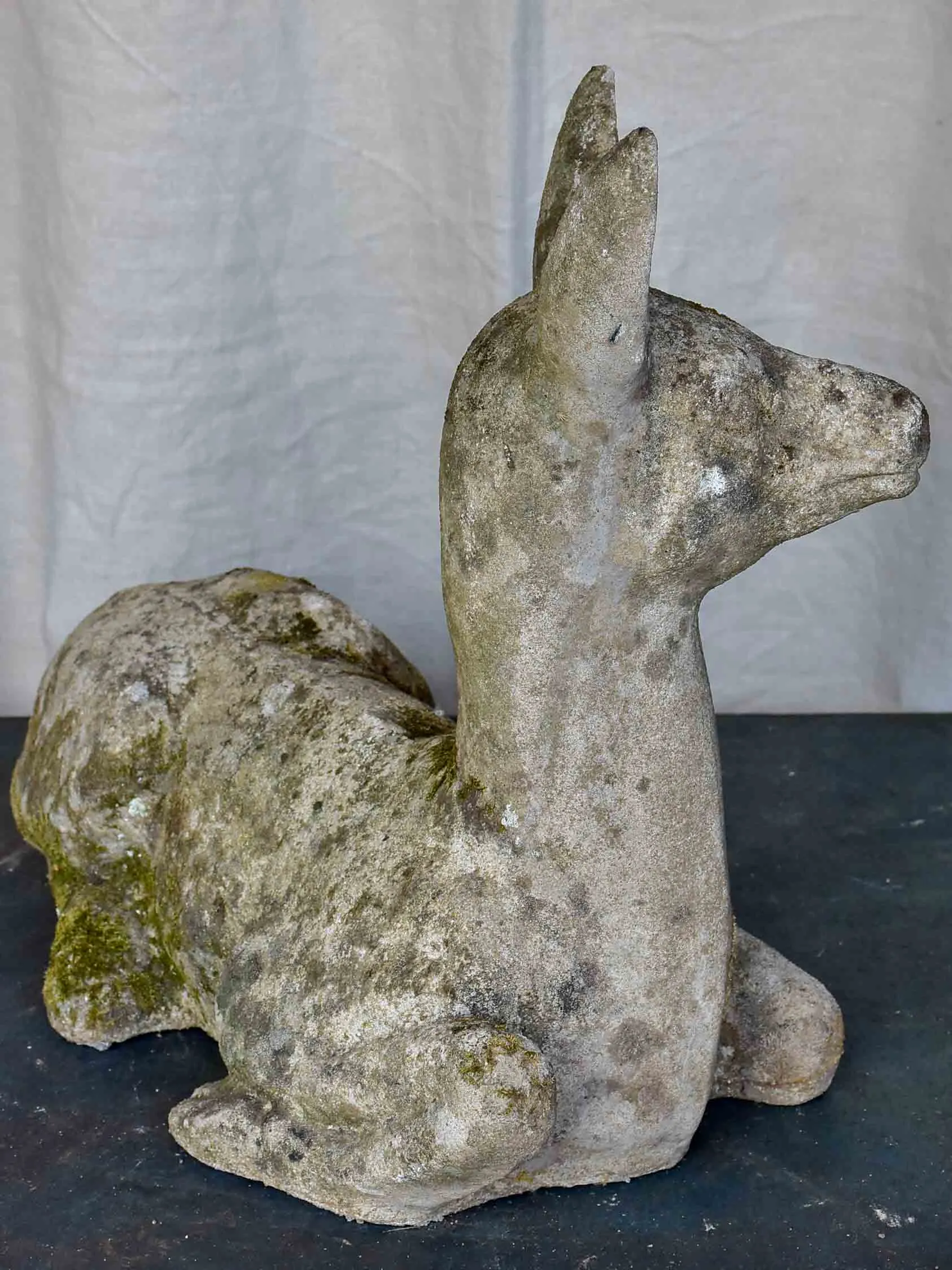Mid-century garden sculpture of a deer