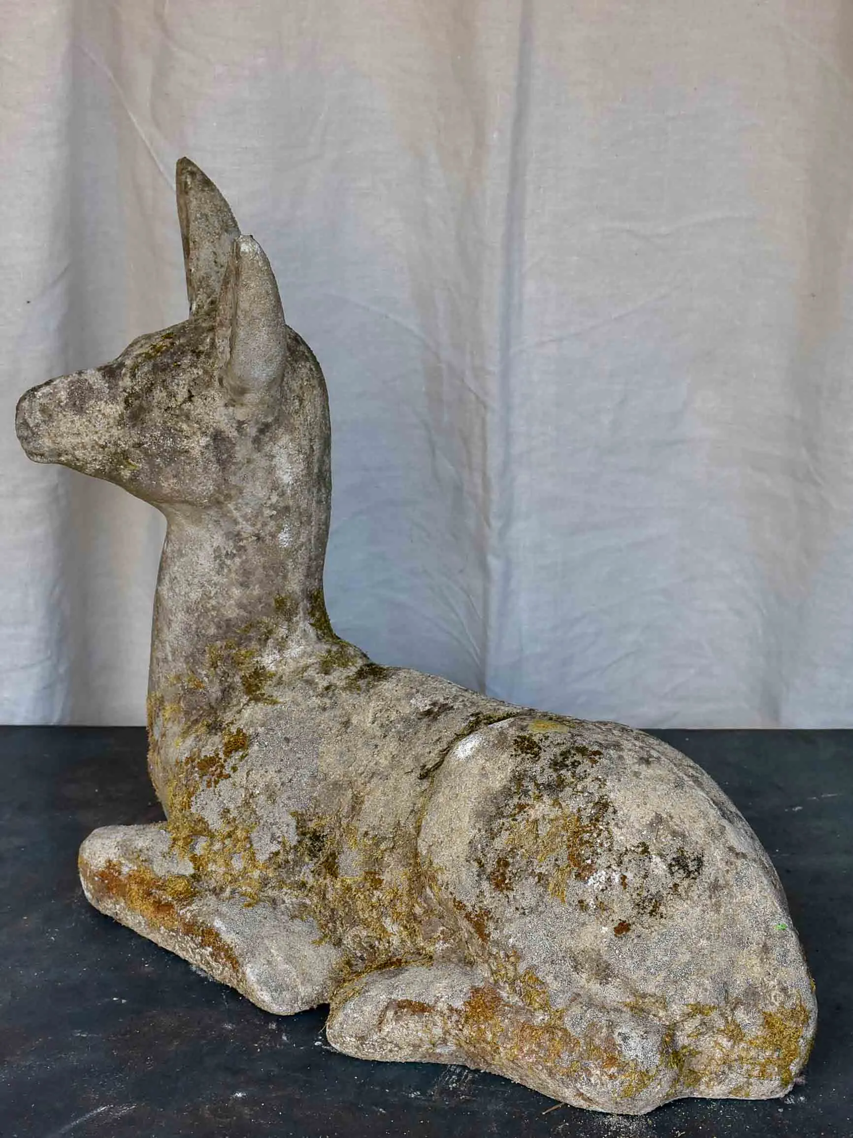 Mid-century garden sculpture of a deer