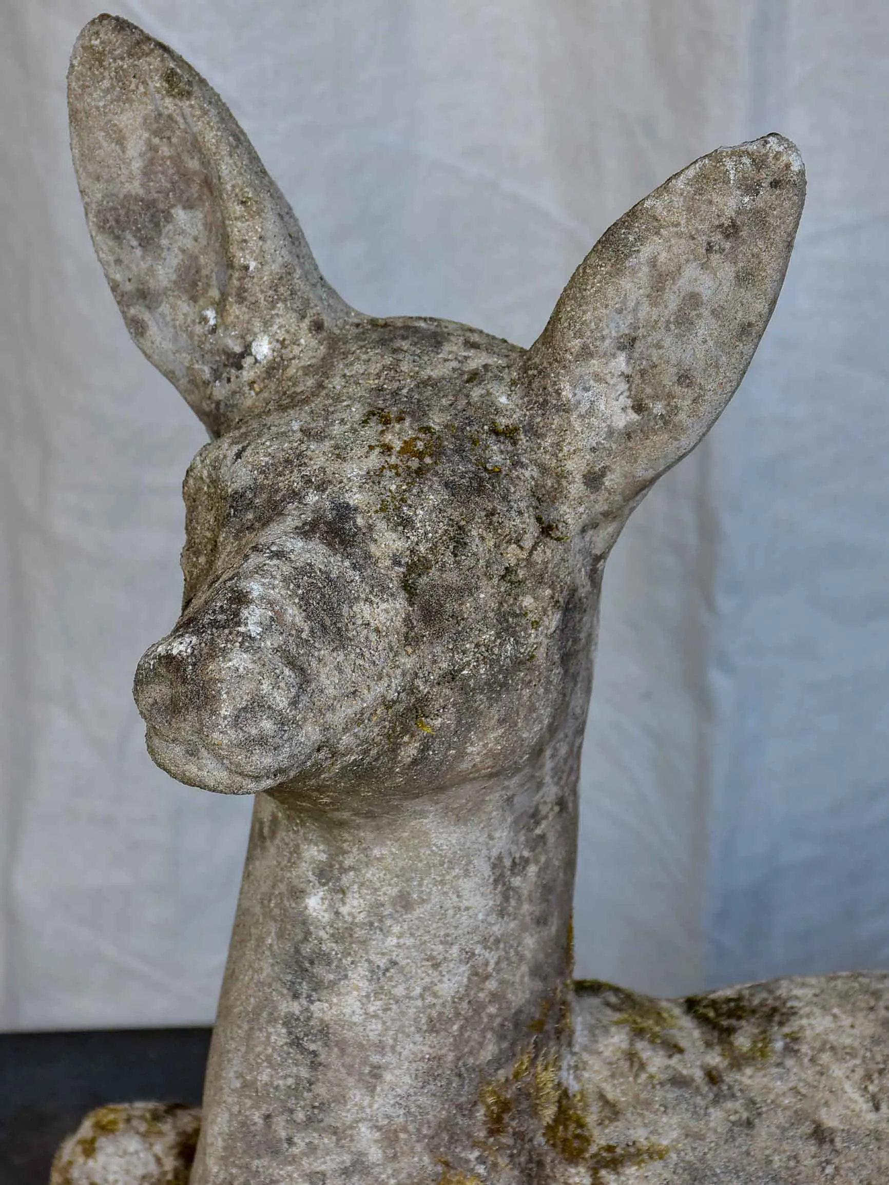 Mid-century garden sculpture of a deer