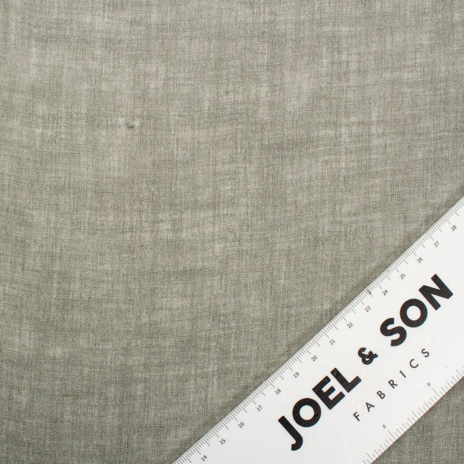 Mid Grey Pure Linen Shirting