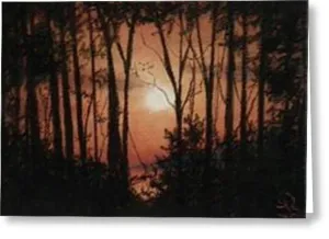 Mid Woods - Greeting Card