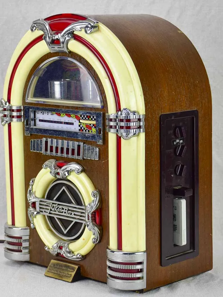 Miniature vintage juke box radio and cassette - functioning 14½"