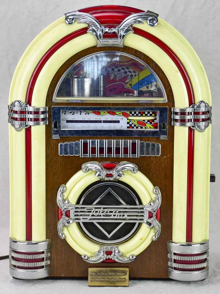 Miniature vintage juke box radio and cassette - functioning 14½"