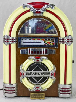Miniature vintage juke box radio and cassette - functioning 14½"