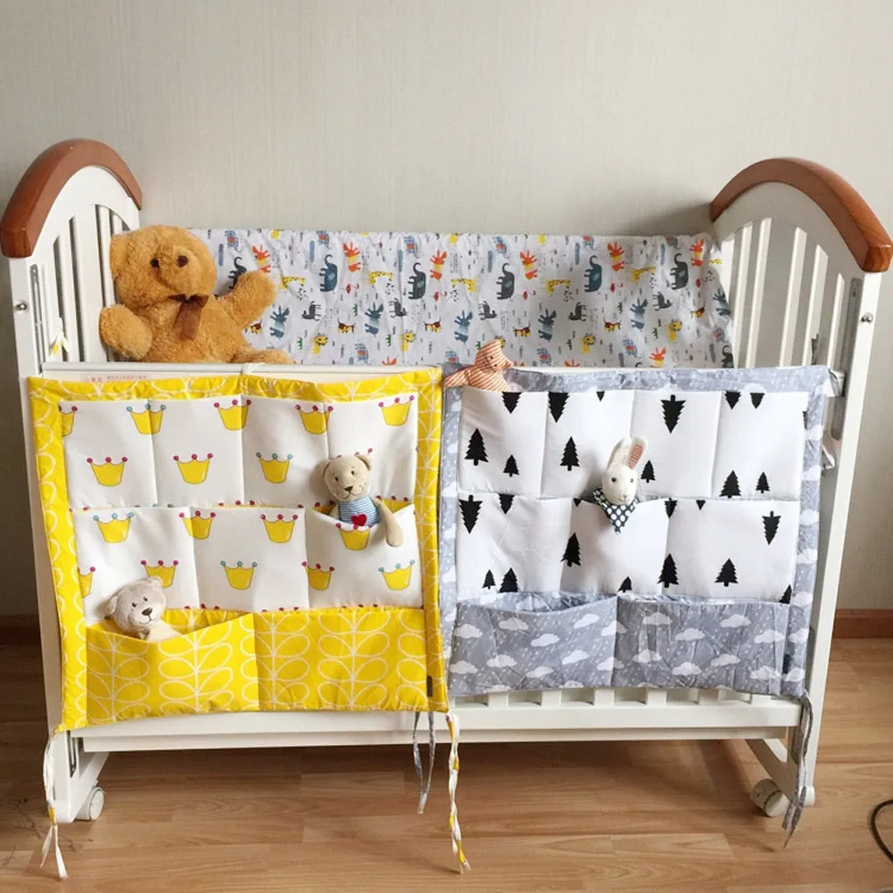 Multi-functional Baby Cot pocket Hanging Storage Bag