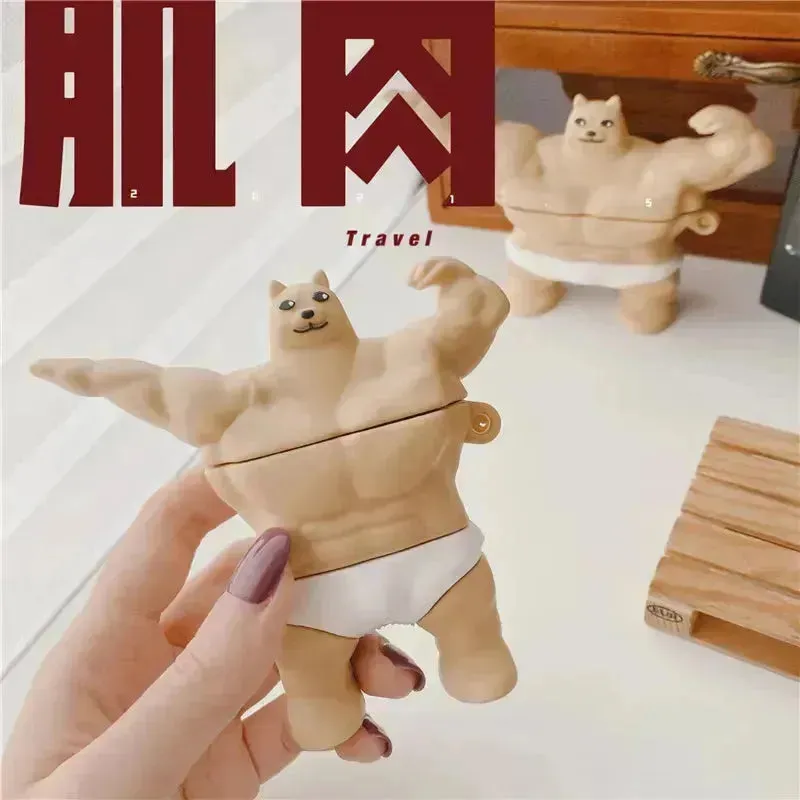 Muscular Meme Dog Case (For Airpods)