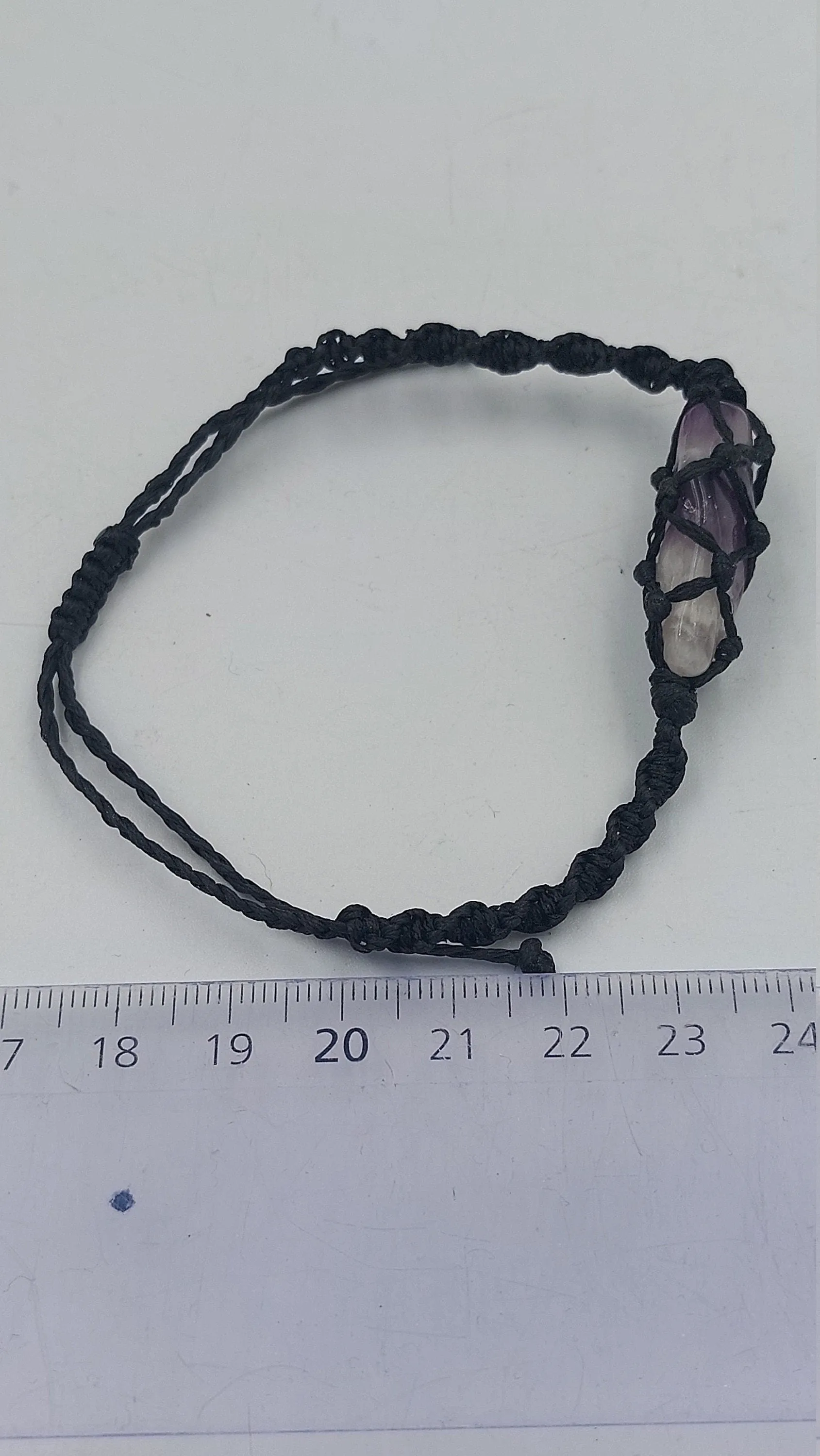 Natural Amethyst Zebra Handmade Wrap It Macrame Bracelet Healing Crystal Accessories Zodiac Mineral Stone
