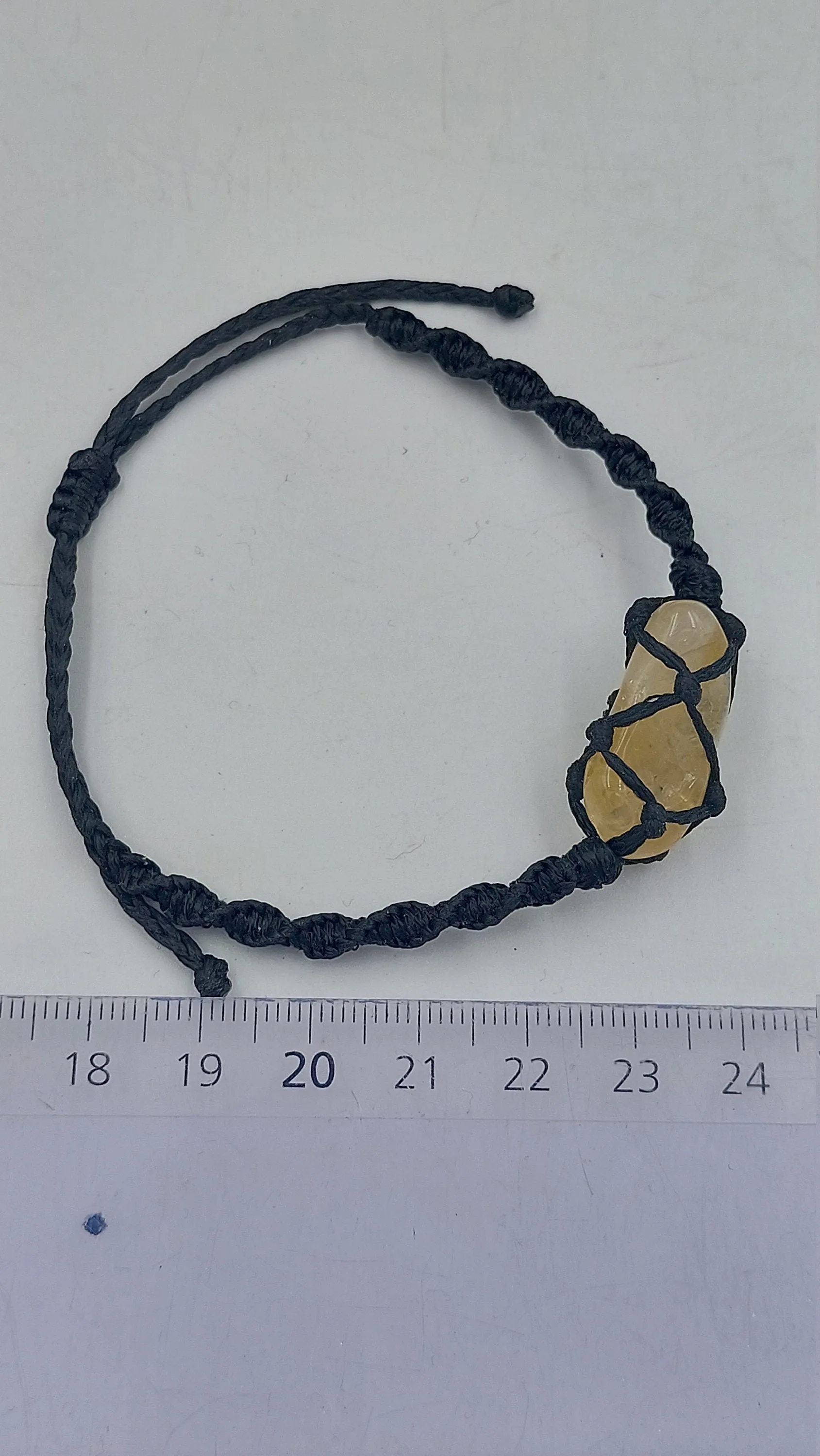 Natural Citrine Handmade Wrap It Macrame Bracelet Healing Crystal Accessories Zodiac Mineral Stone