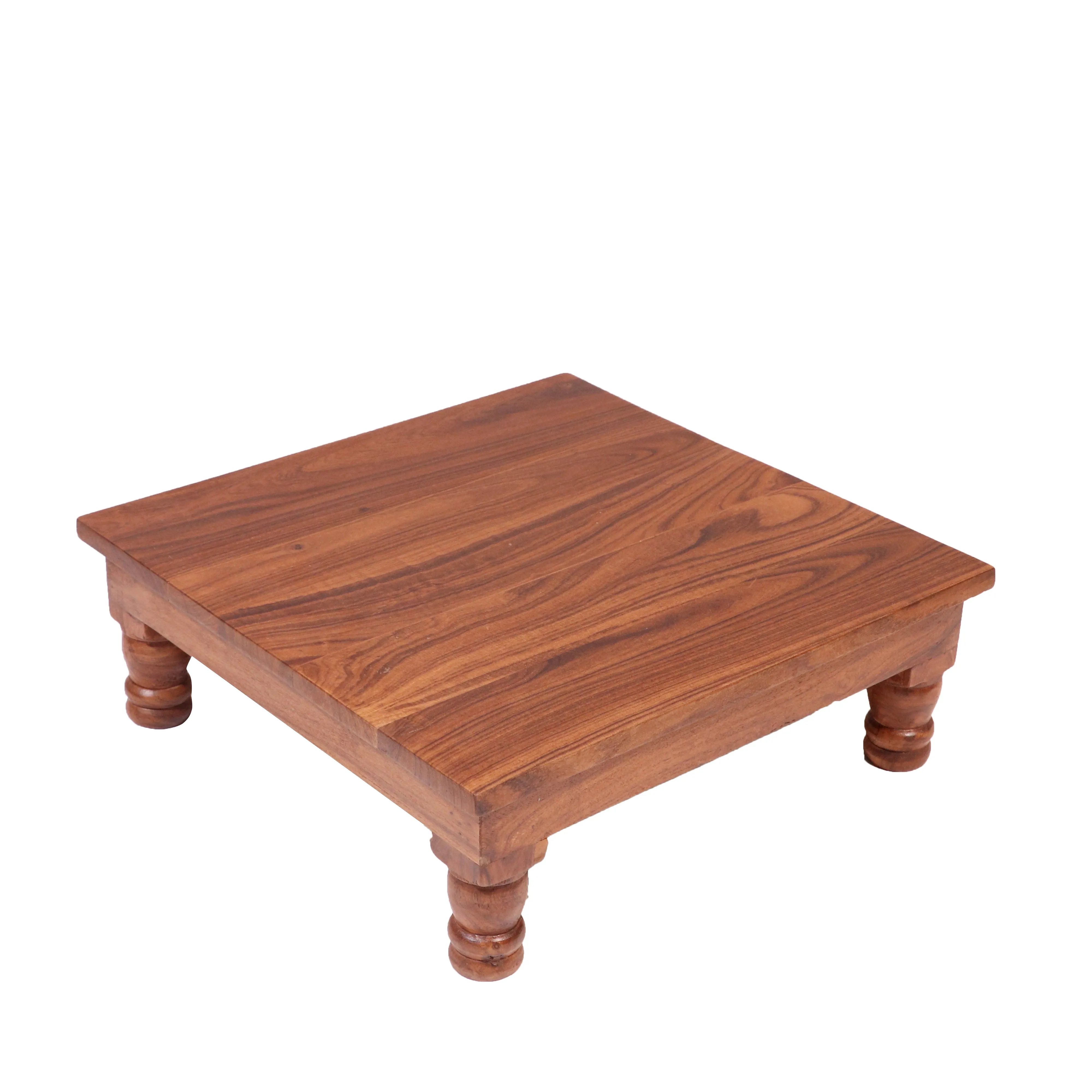 Natural grainy compact teak wood bajot