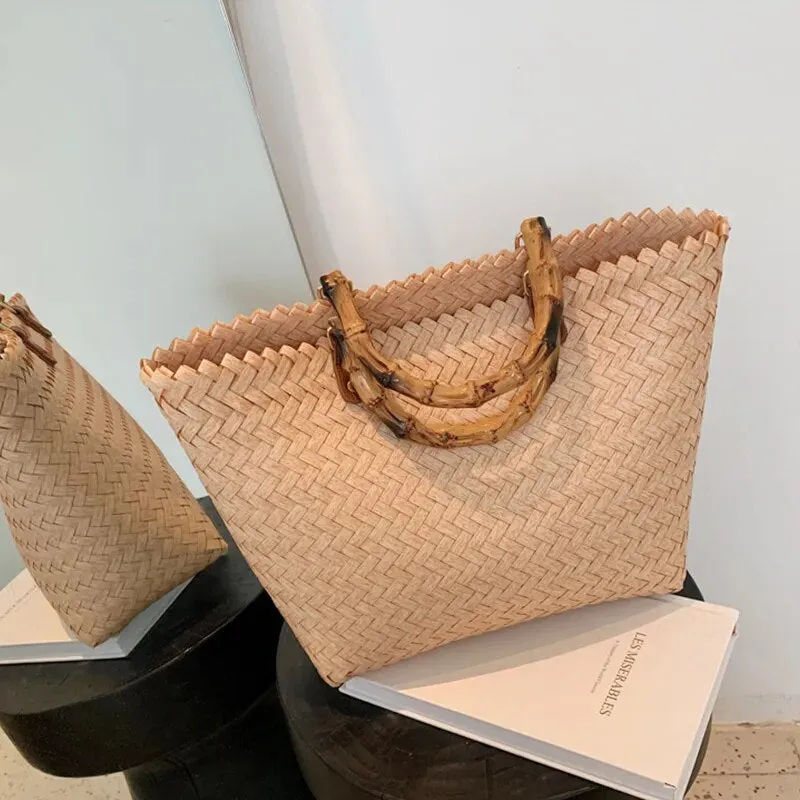 New Ladies Simple Basket Shopping Bag
