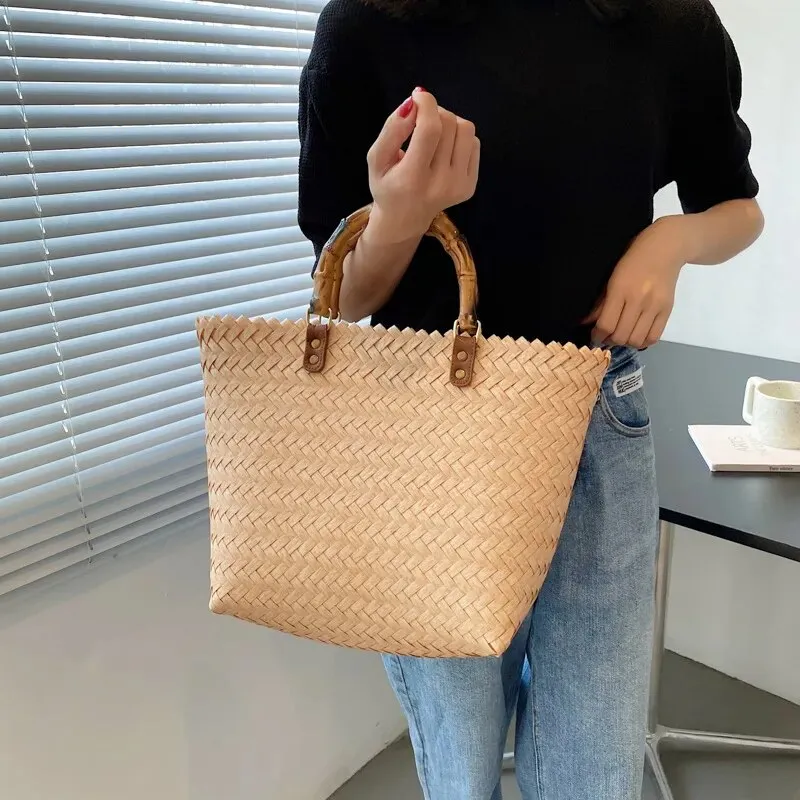 New Ladies Simple Basket Shopping Bag
