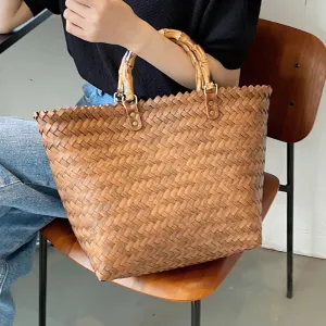 New Ladies Simple Basket Shopping Bag