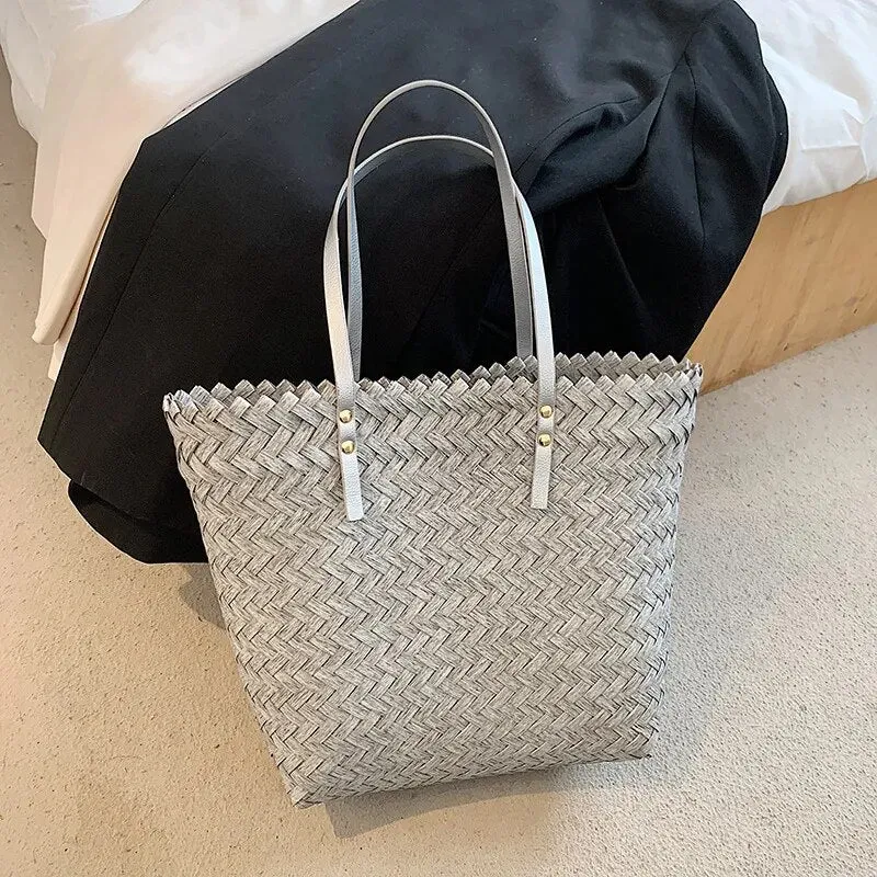 New Ladies Simple Basket Shopping Bag