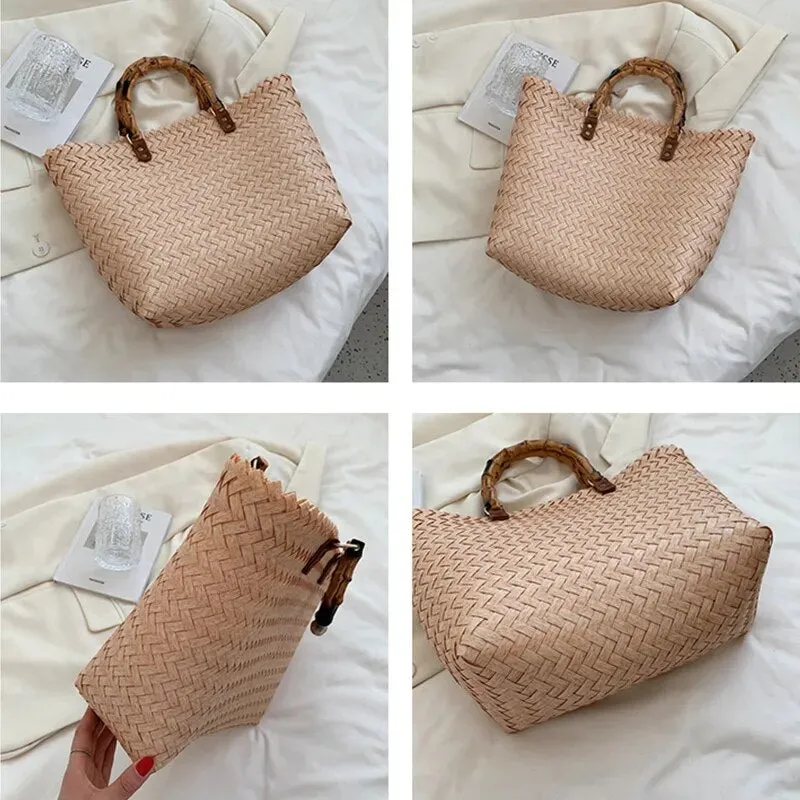 New Ladies Simple Basket Shopping Bag