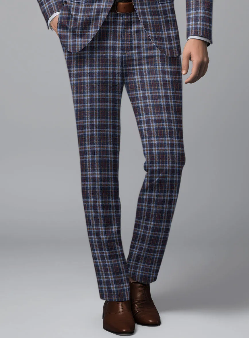 Noble Adrianna Check Wool Silk Linen Suit