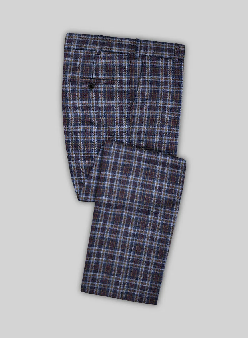 Noble Adrianna Check Wool Silk Linen Suit