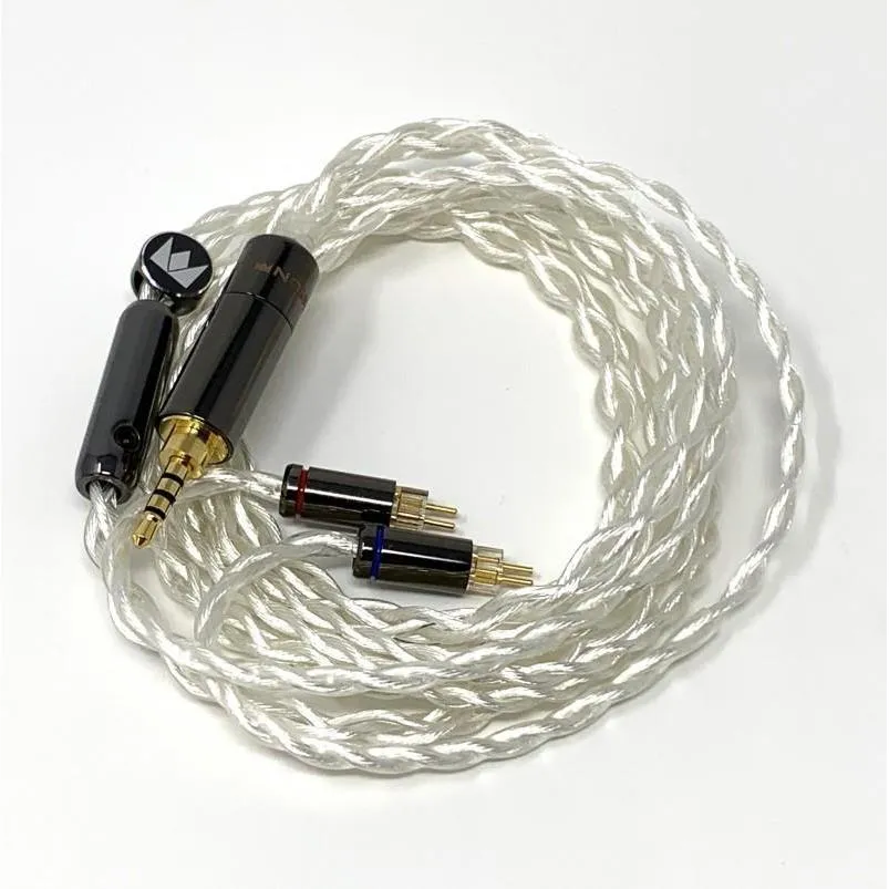 Noble Audio Halley 4 Silver Cable | 2-Pin Upgrade Cable for IEMs
