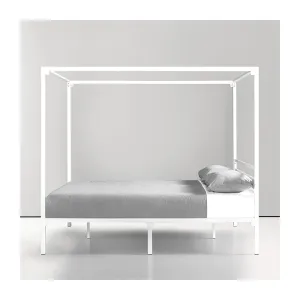 Noble Canopy Double Bed Frame White