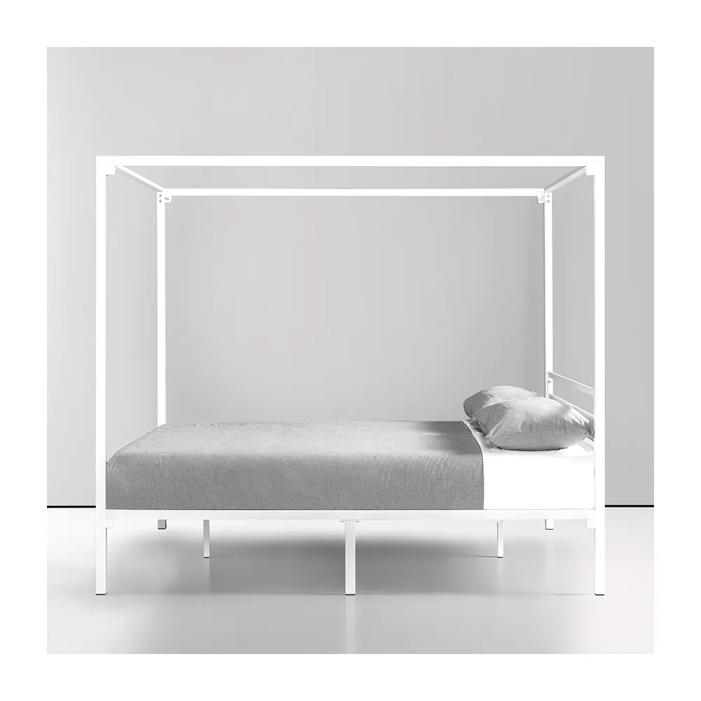 Noble Canopy Double Bed Frame White
