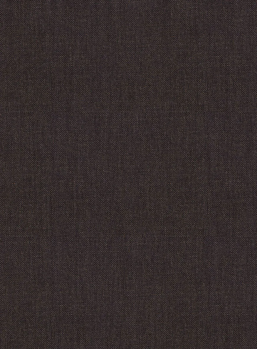 Noble Coffee Brown Wool Silk Linen Pants