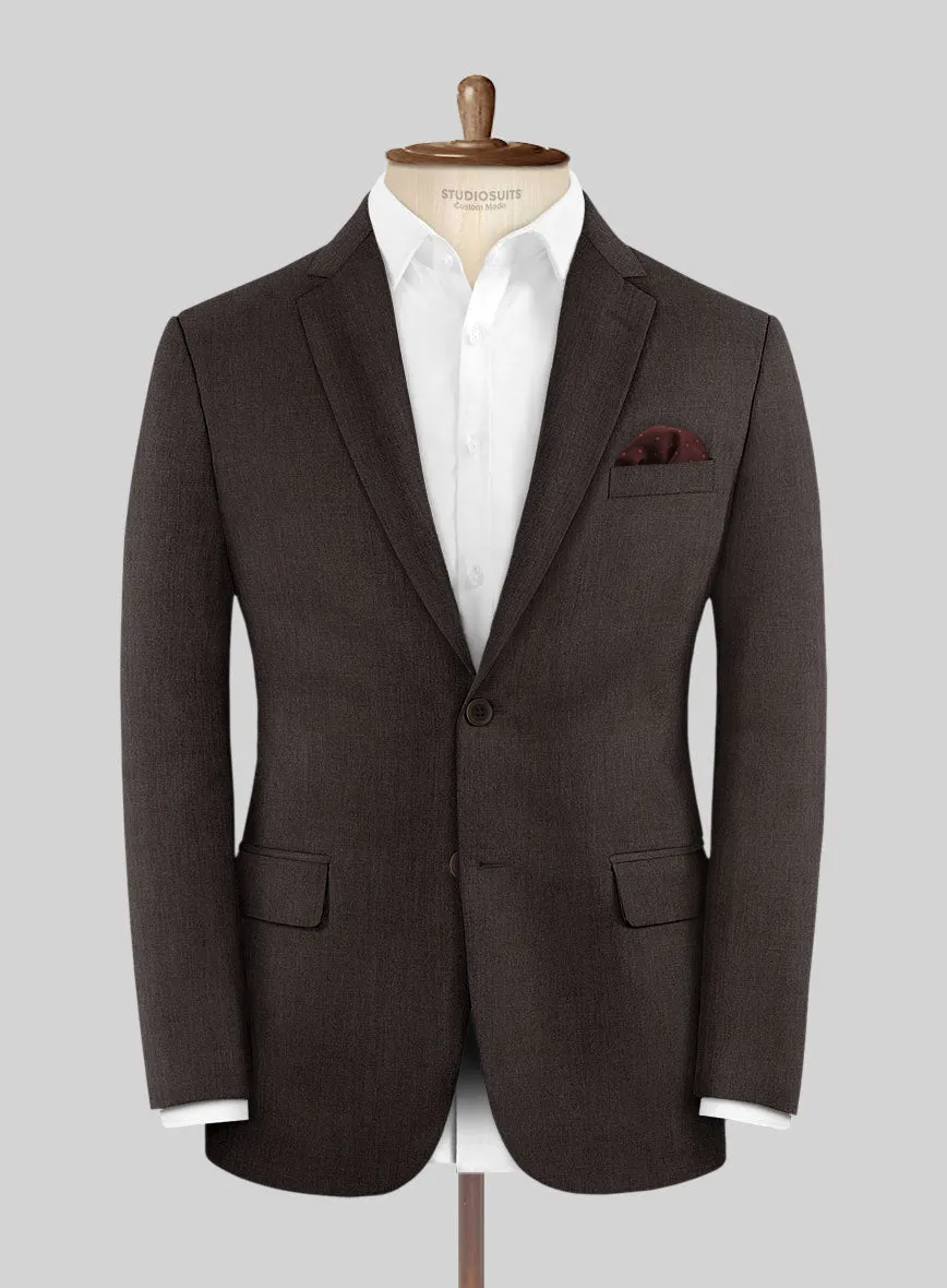 Noble Coffee Brown Wool Silk Linen Suit