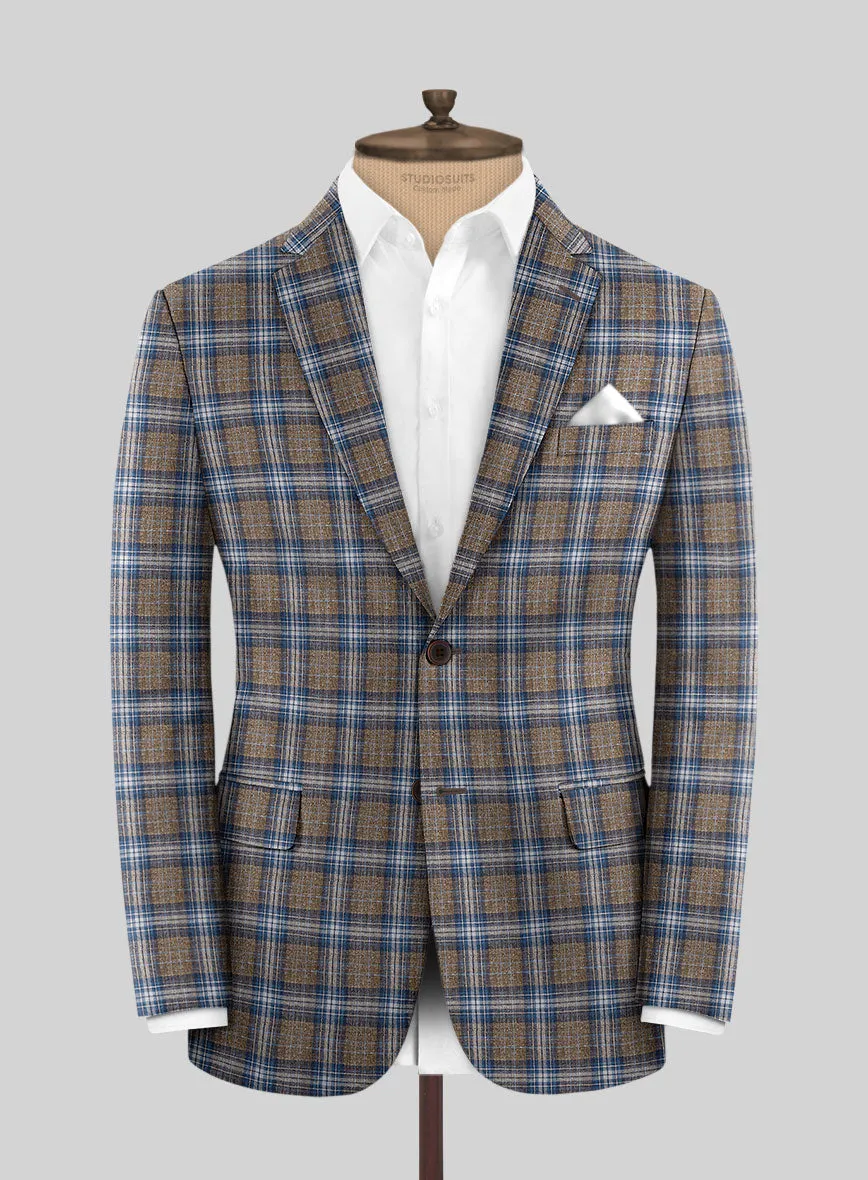 Noble Daniel Tartan Wool Silk Linen Jacket