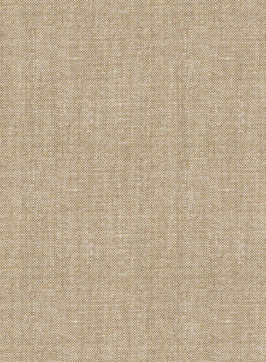 Noble Dark Beige Wool Silk Linen Pants