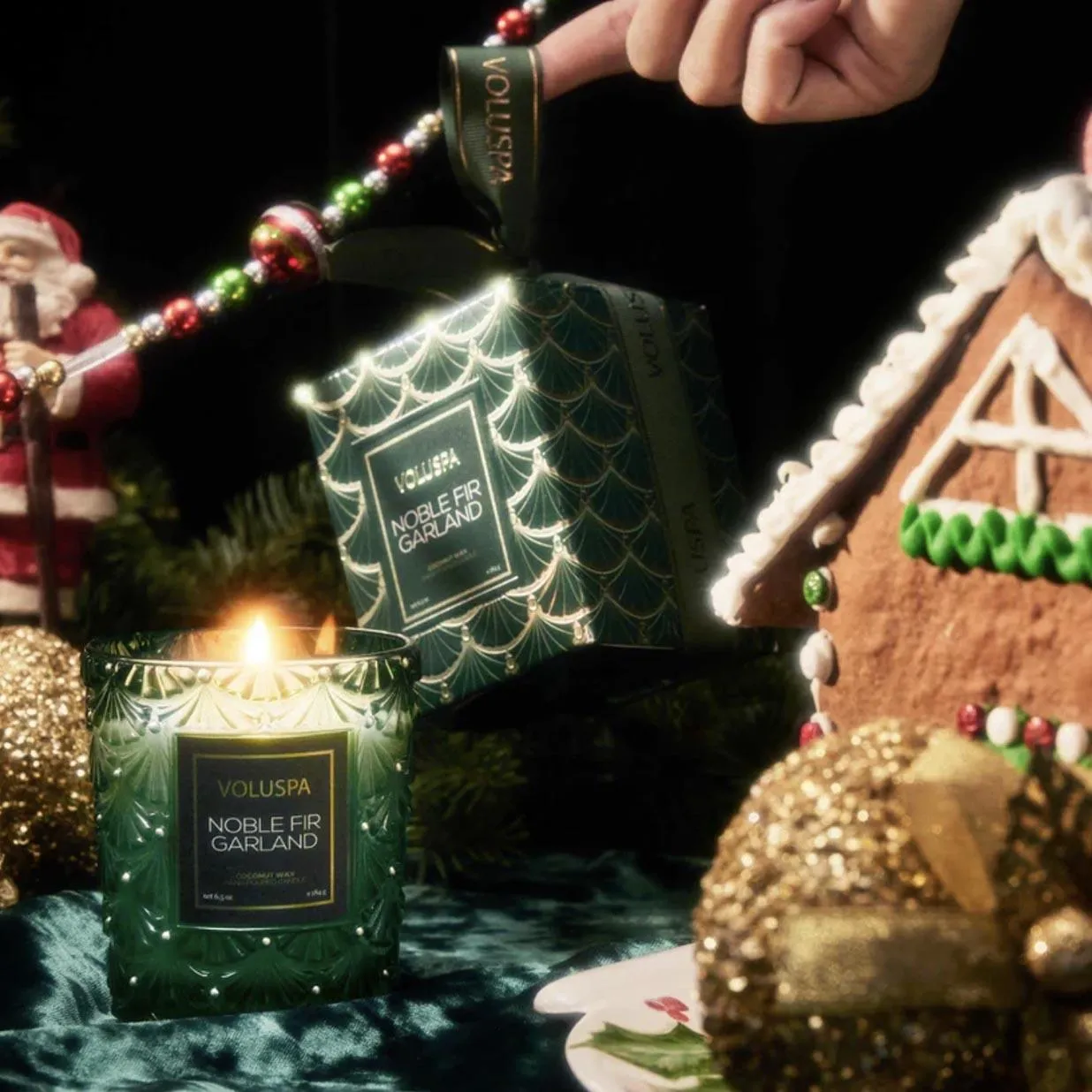 Noble Fir Garland Classic Boxed Candle
