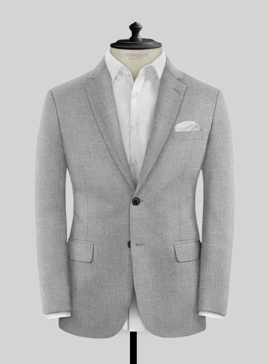 Noble Gray Wool Silk Linen Suit