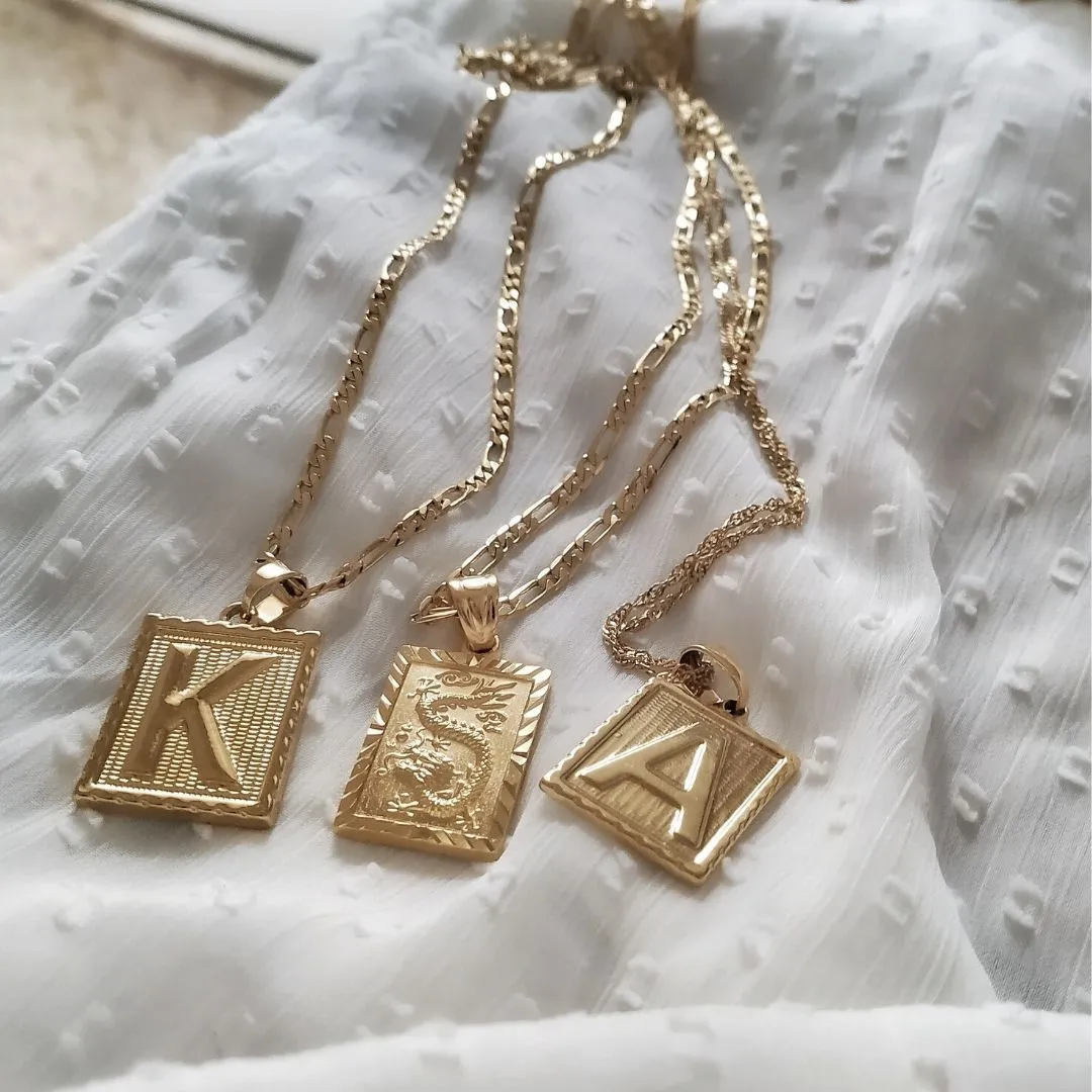 Noble Initial Figaro Necklace