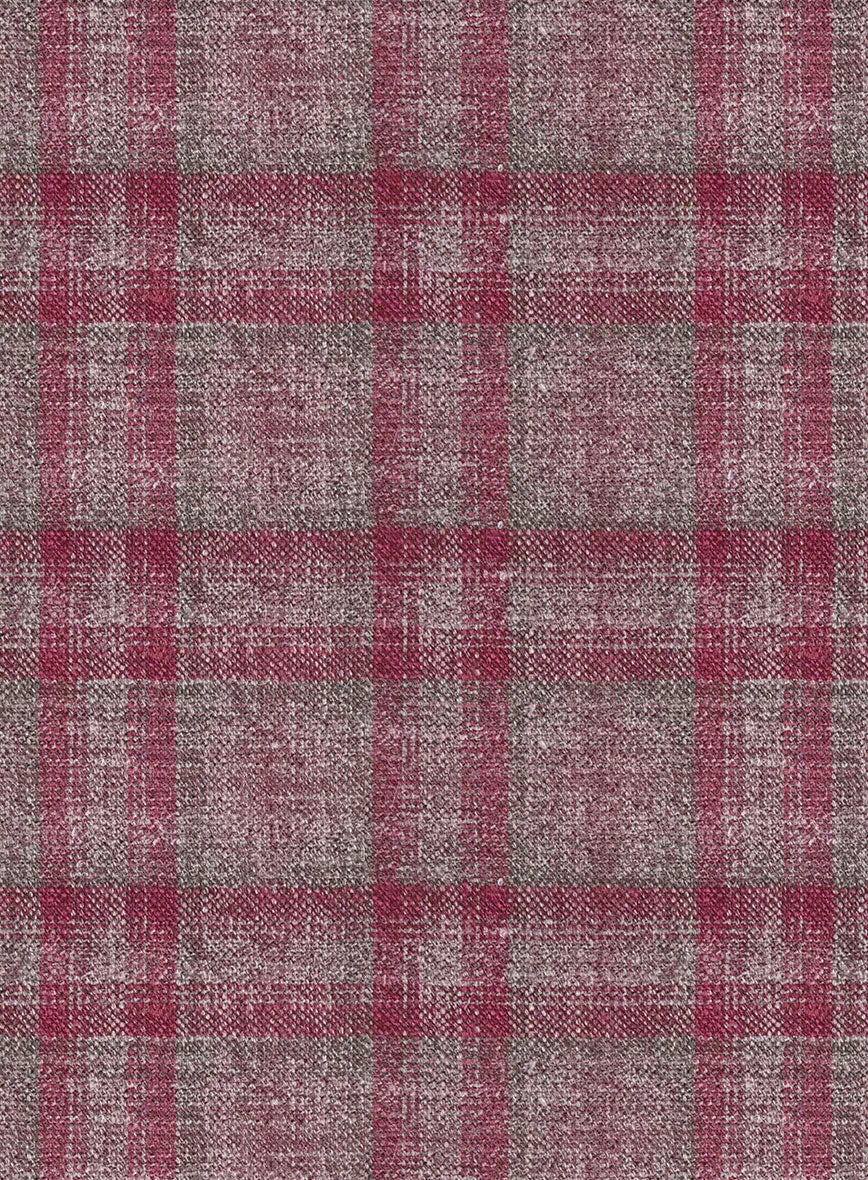 Noble Isadora Check Wool Silk Linen Jacket