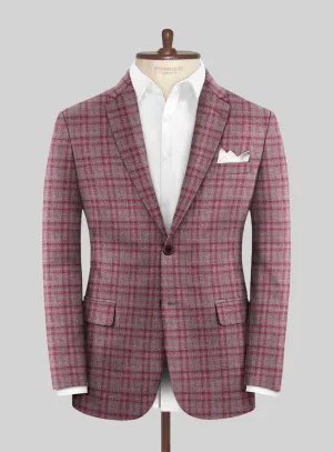Noble Isadora Check Wool Silk Linen Jacket