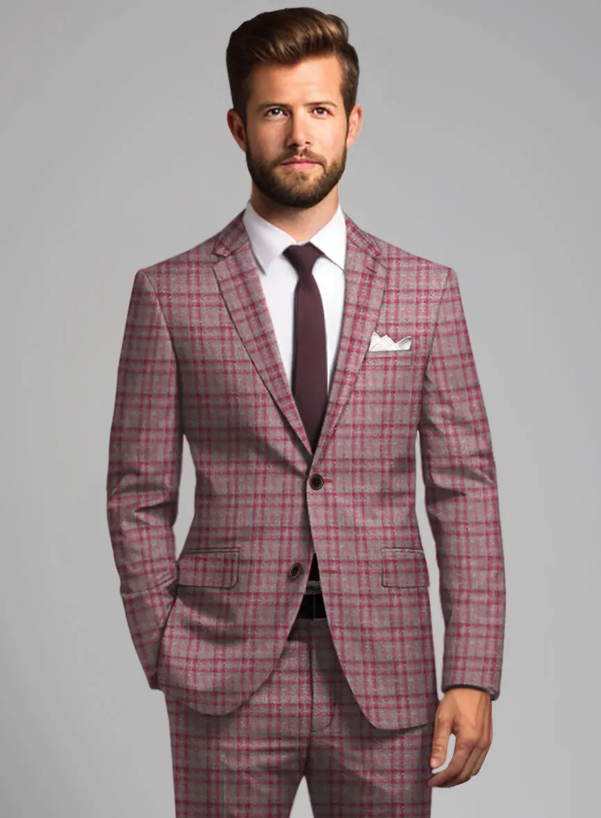 Noble Isadora Check Wool Silk Linen Jacket
