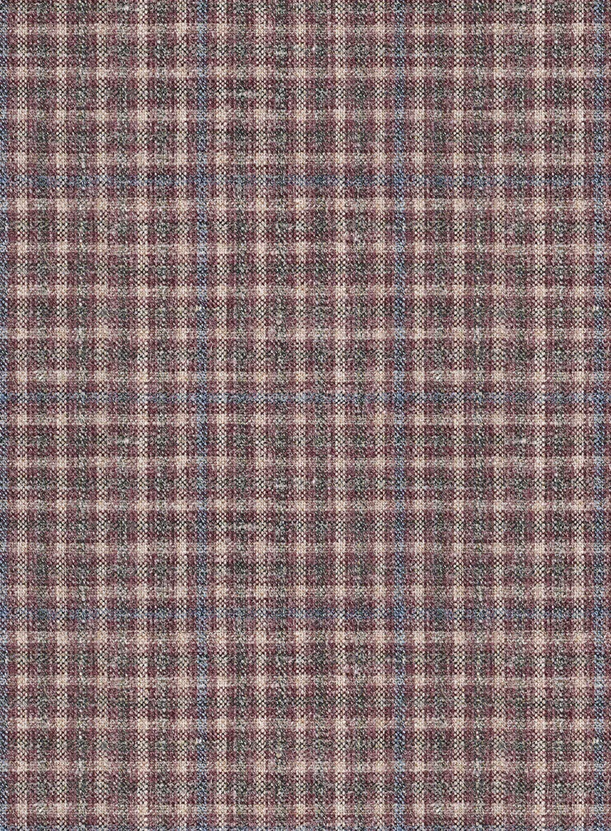 Noble Isidora Check Wool Silk Linen Suit