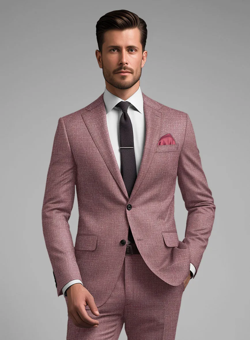 Noble Mauve Wool Silk Linen Suit