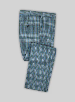 Noble Rosalinda Check Cotton Silk Linen Pants