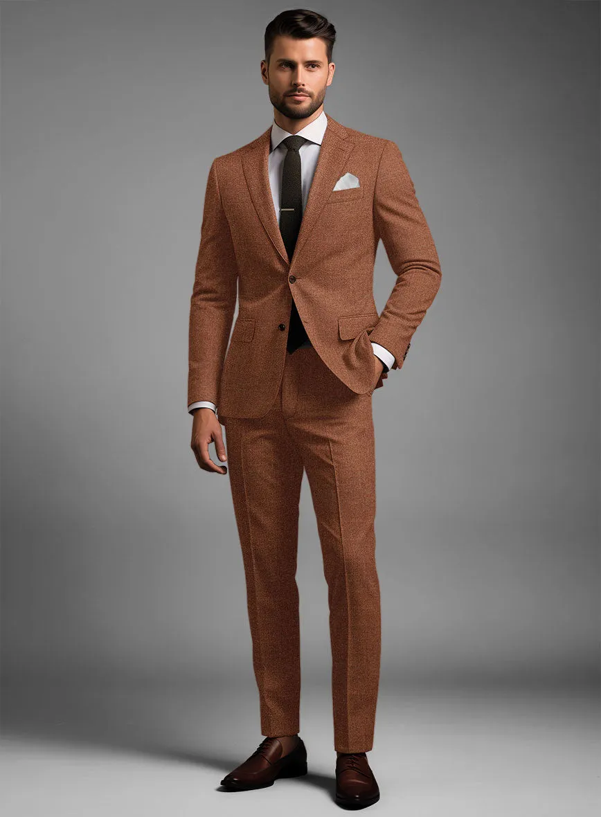Noble Rust Wool Silk Linen Suit