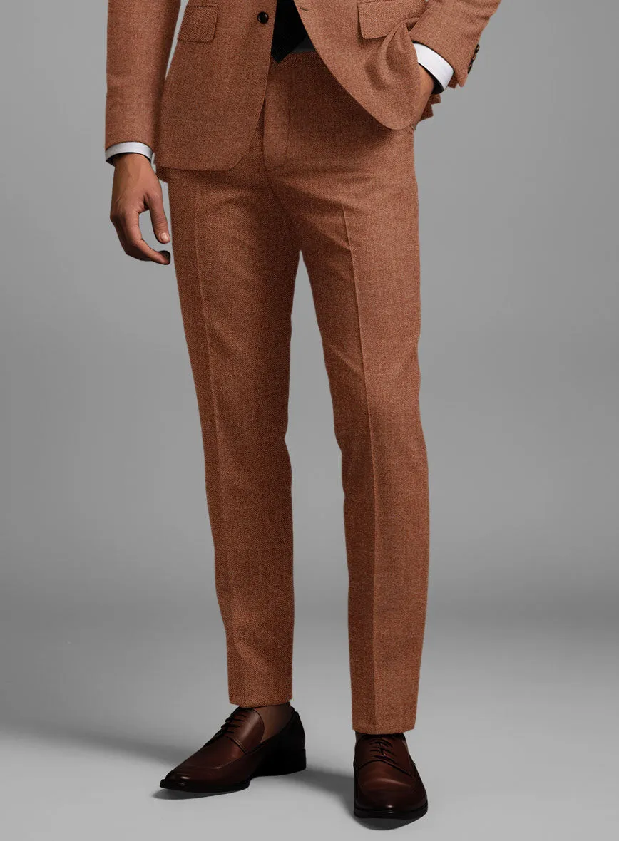 Noble Rust Wool Silk Linen Suit