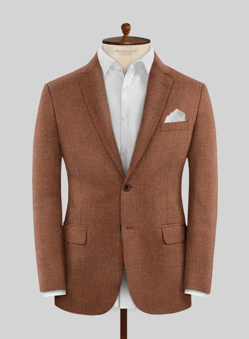 Noble Rust Wool Silk Linen Suit