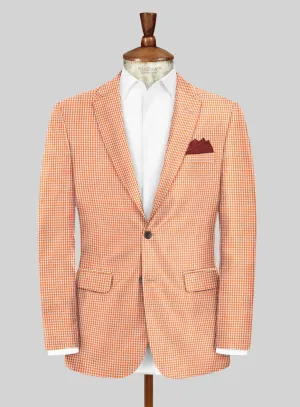 Noble Silk Orange Houndstooth Jacket