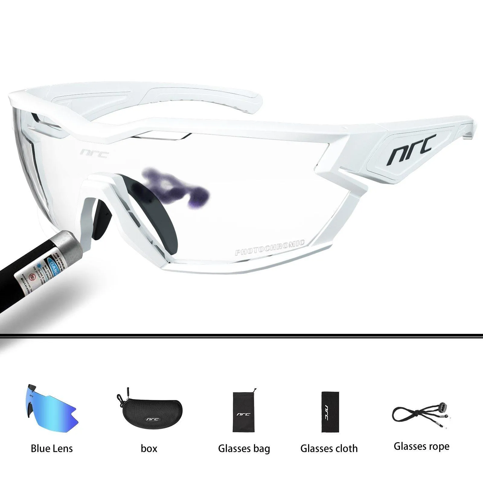 NRC P-Ride Photochromic Cycling Glasses Man Mountain Bike Bicycle Sport Cycling Sunglasses MTB Cycling Eyewear