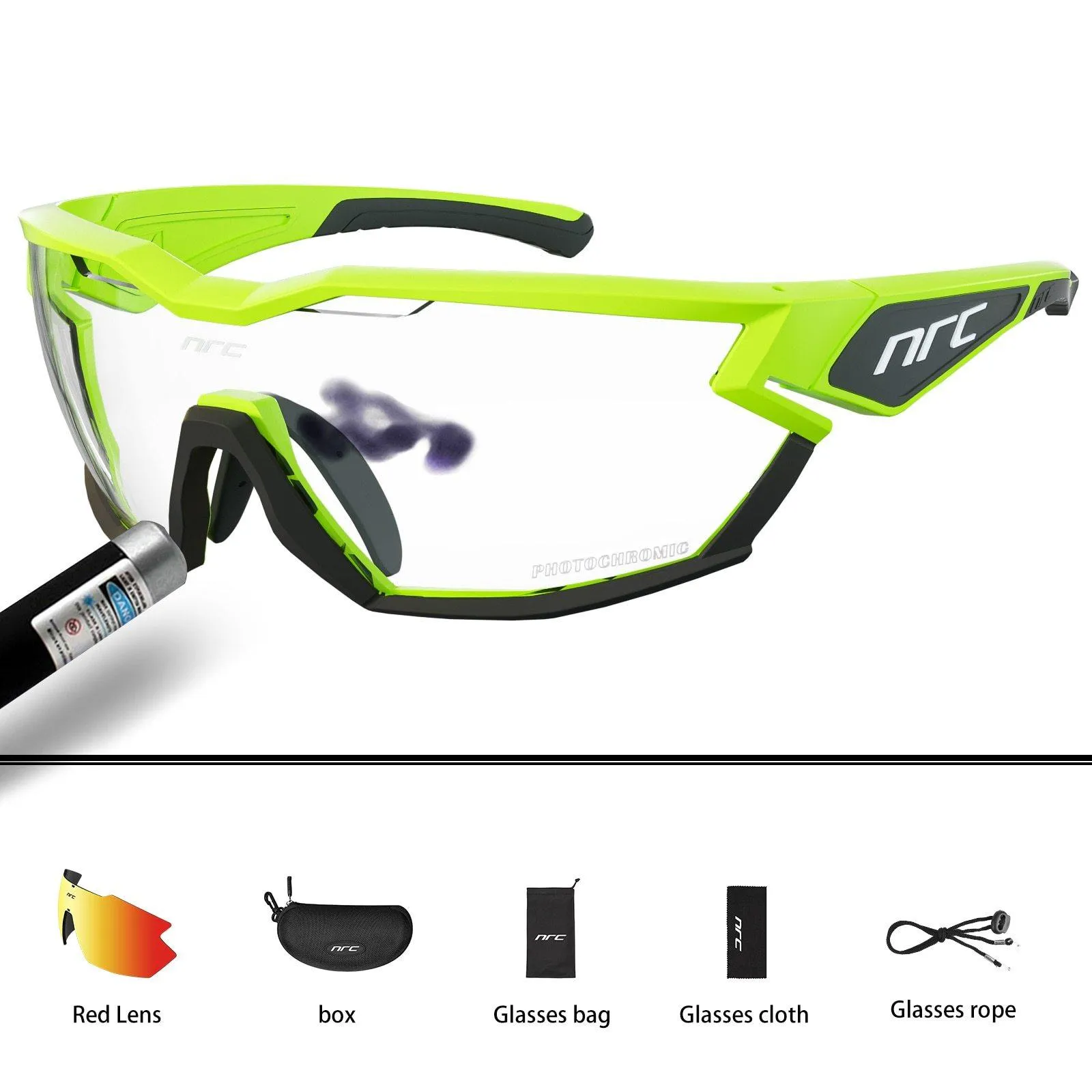 NRC P-Ride Photochromic Cycling Glasses Man Mountain Bike Bicycle Sport Cycling Sunglasses MTB Cycling Eyewear