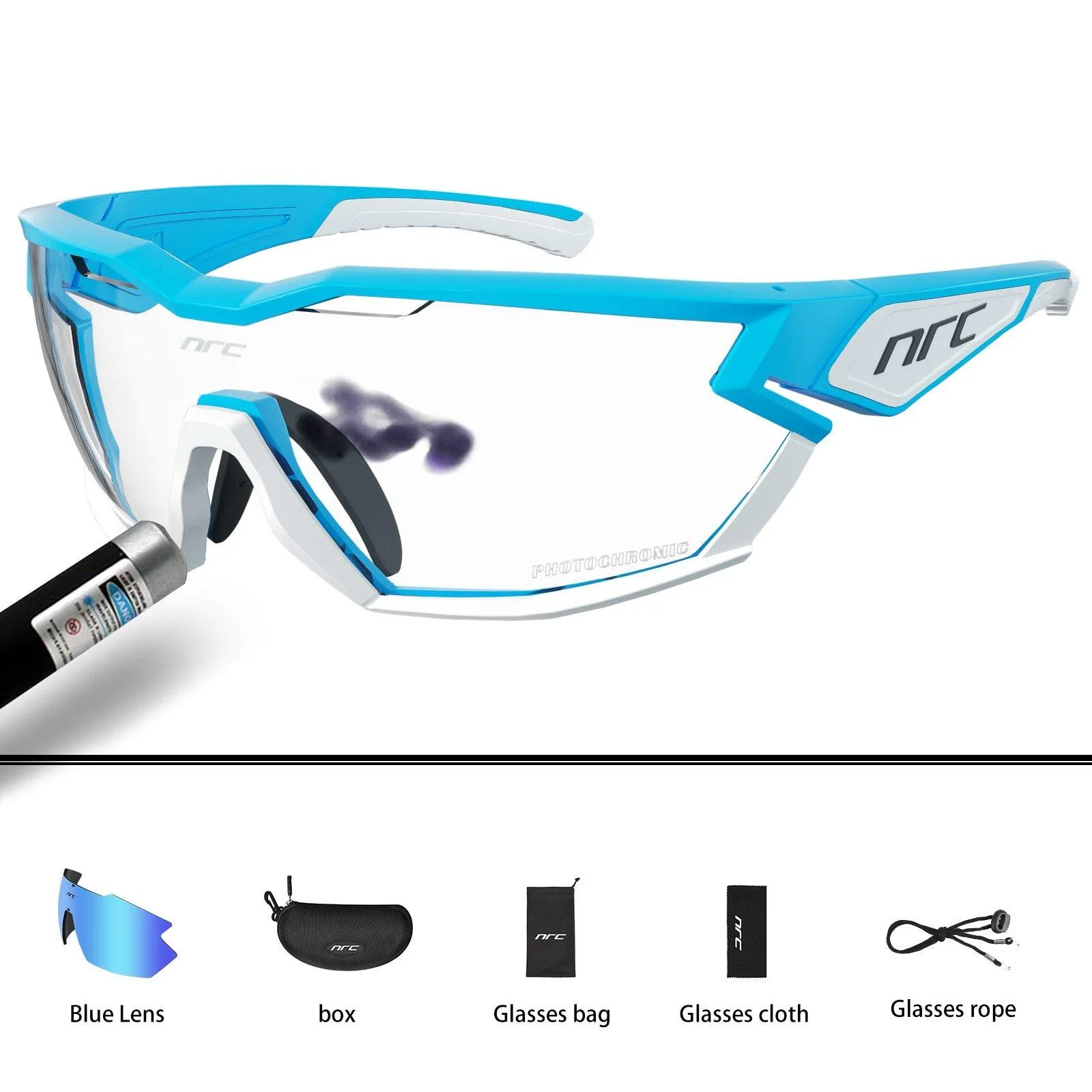 NRC P-Ride Photochromic Cycling Glasses Man Mountain Bike Bicycle Sport Cycling Sunglasses MTB Cycling Eyewear