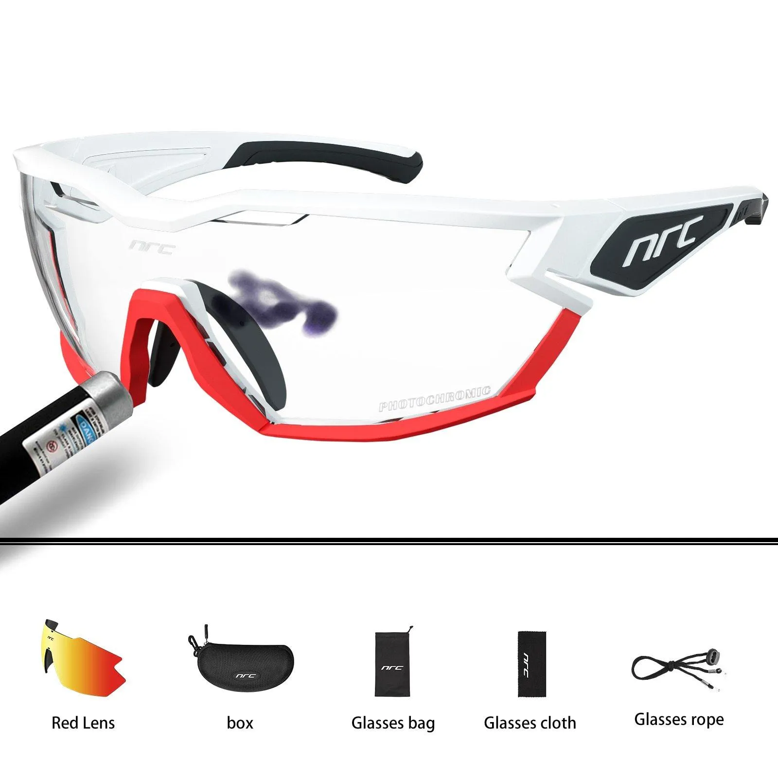 NRC P-Ride Photochromic Cycling Glasses Man Mountain Bike Bicycle Sport Cycling Sunglasses MTB Cycling Eyewear