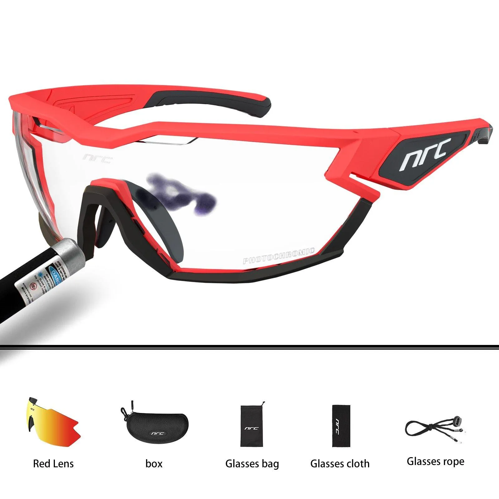 NRC P-Ride Photochromic Cycling Glasses Man Mountain Bike Bicycle Sport Cycling Sunglasses MTB Cycling Eyewear