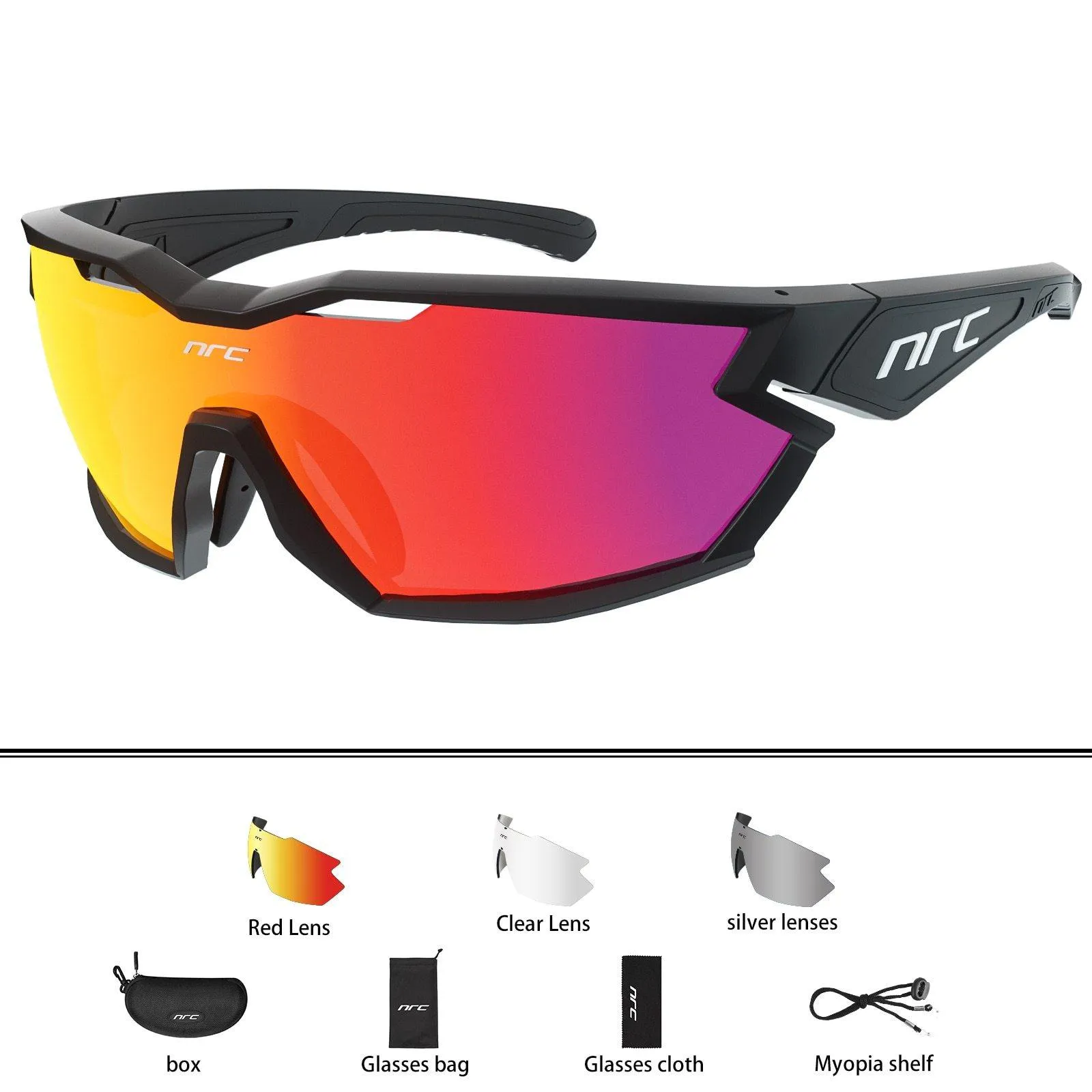 NRC P-Ride Photochromic Cycling Glasses Man Mountain Bike Bicycle Sport Cycling Sunglasses MTB Cycling Eyewear