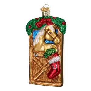Old World Christmas Ornament - Horse in Stall