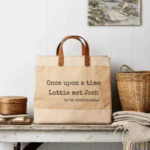 Once Upon A Time Market Tote - Natural Jute