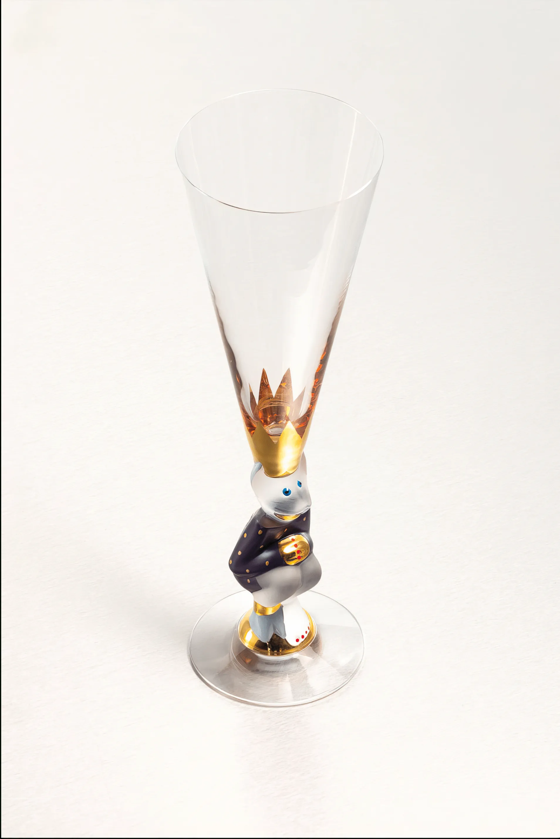 Orrefors Sparkling Devil Champagne Dark Grey