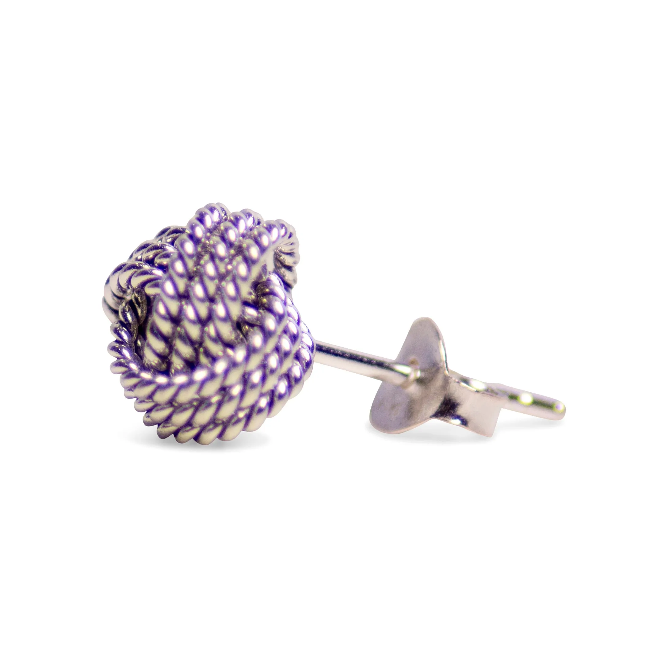 Oxidized Silver Love Knot Earrings